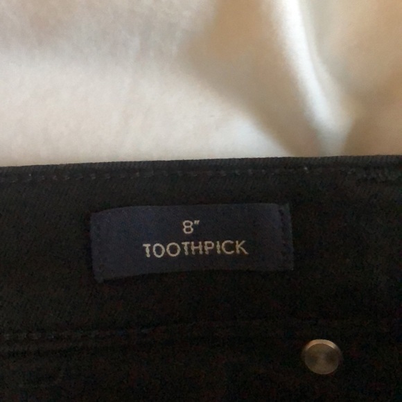 J.Crew 8" Toothpick Jeans In True Black - Picture 6 of 7